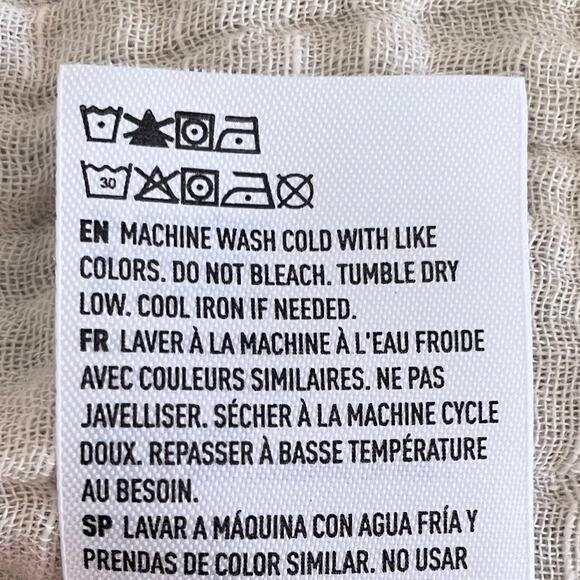 American Eagle Cotton Gauze Button Down Shirt Women MED Oversized Beachy Casual - Picture 9 of 9